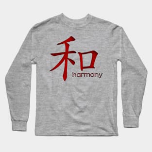 Harmony in Chinese Long Sleeve T-Shirt